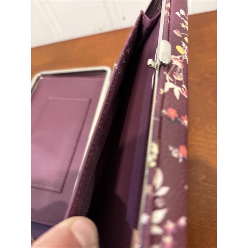 Vintage Women’s Wallet Purse Box Floral Print Card, Checkbook & Money Holder - Picture 7 of 13